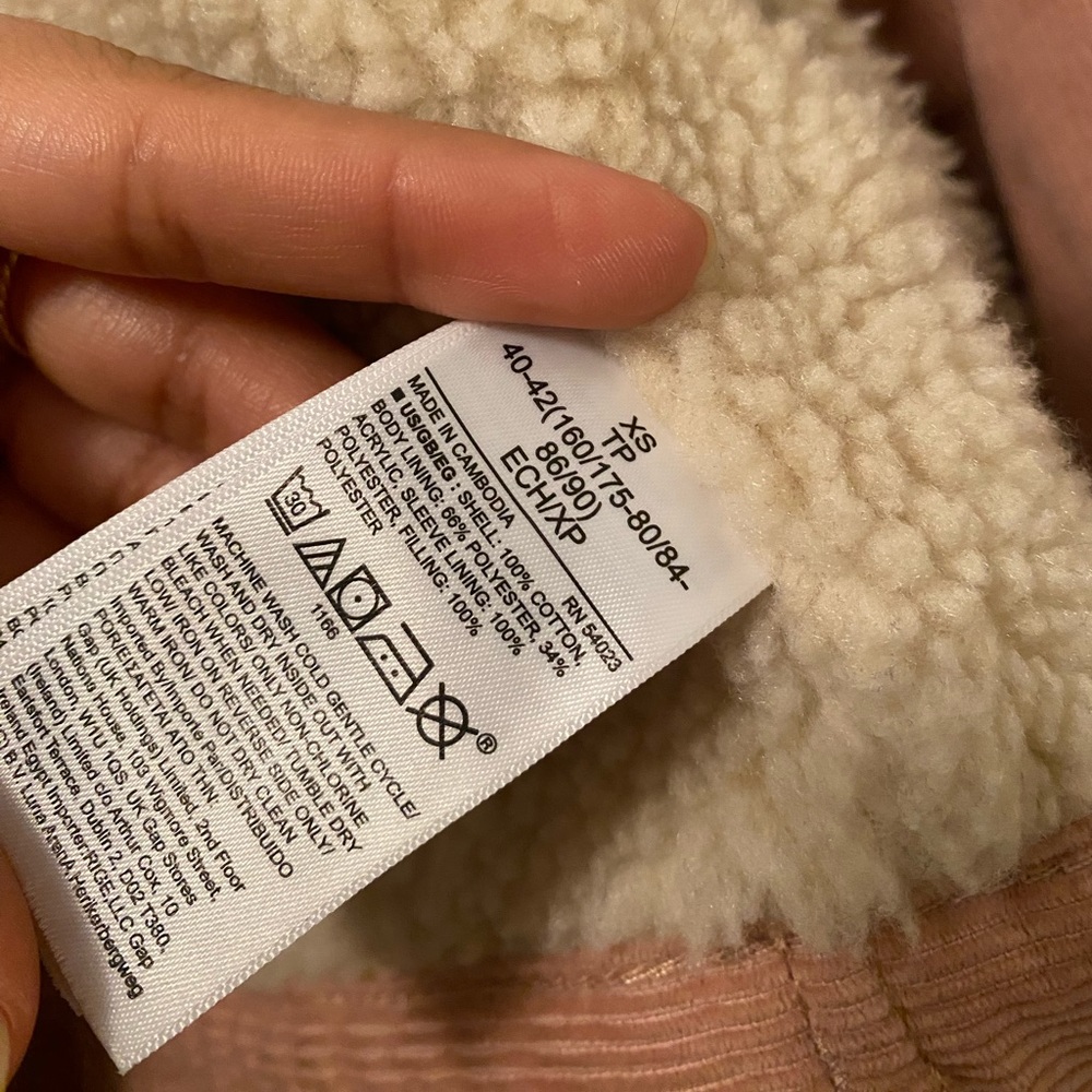 Gap Factory Vintage Denim Sherpa Jacket Size XS - Picture 10 of 14